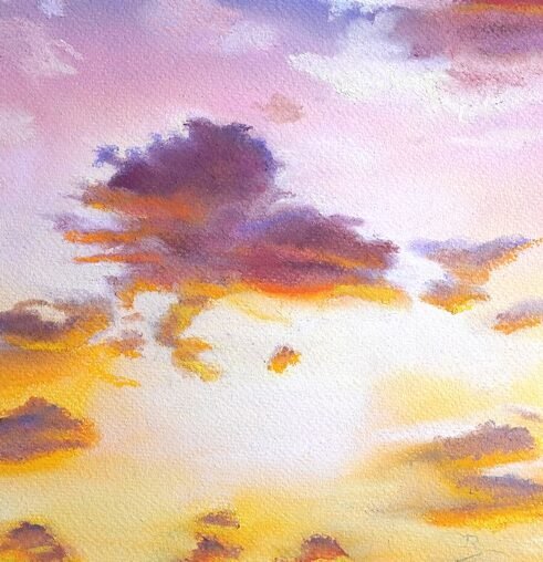 ciel au pastel sec
