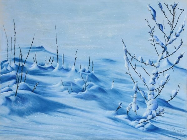 neige au pastel sec