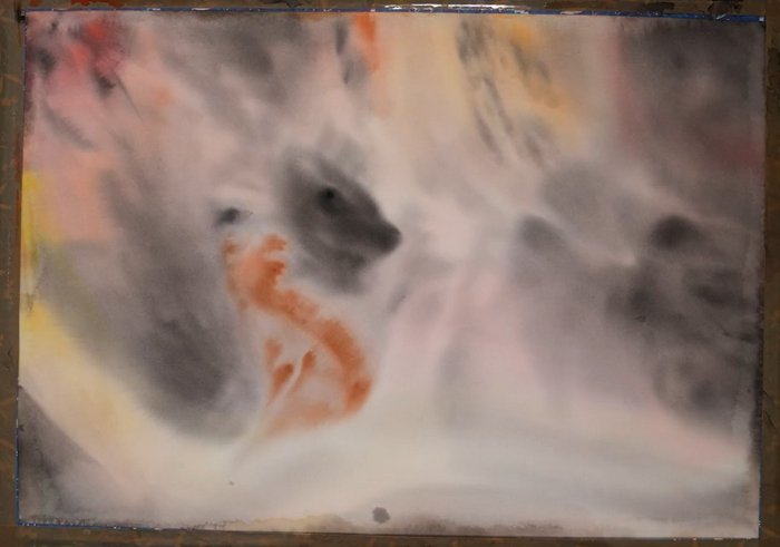 sous couche aquarelle pastel sec